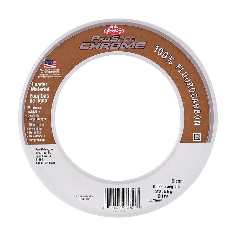 Berkley ProSpec Chrome 100% Fluoro Leader 80# Clear 25 Yards