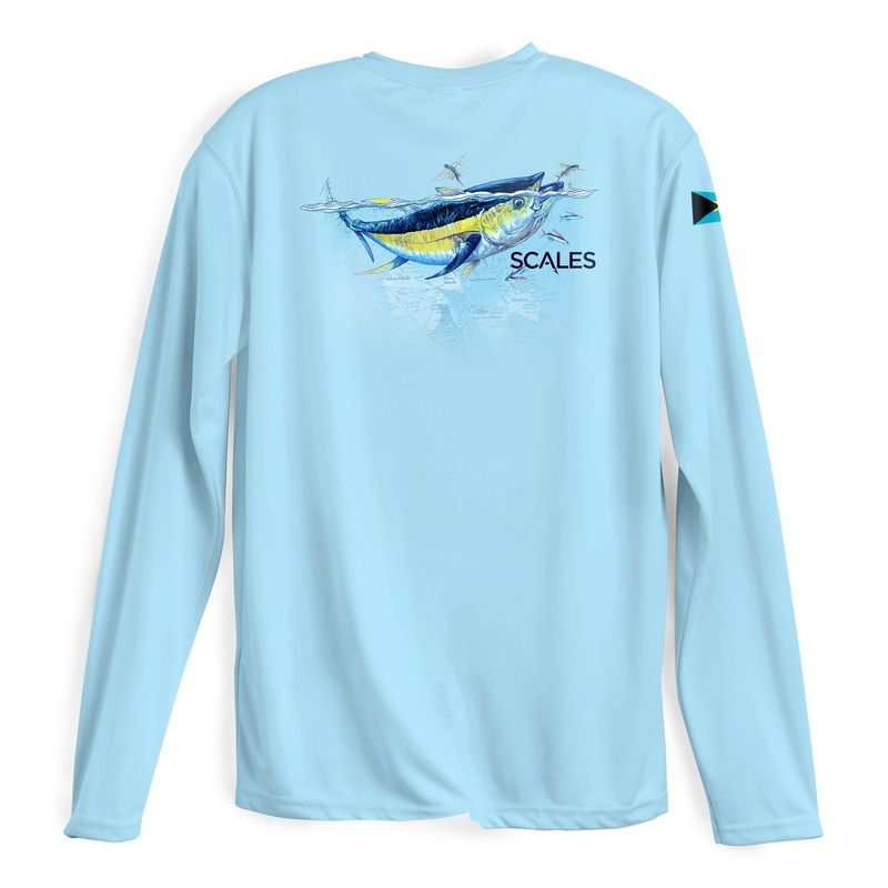 SCALES Men’s Tuna Frenzy Long Sleeve Performance Shirt
