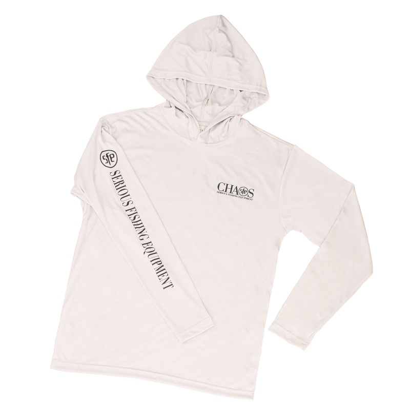CHAOS “SFE” Logo BW – Xtreme-Tek Long Sleeve Hood