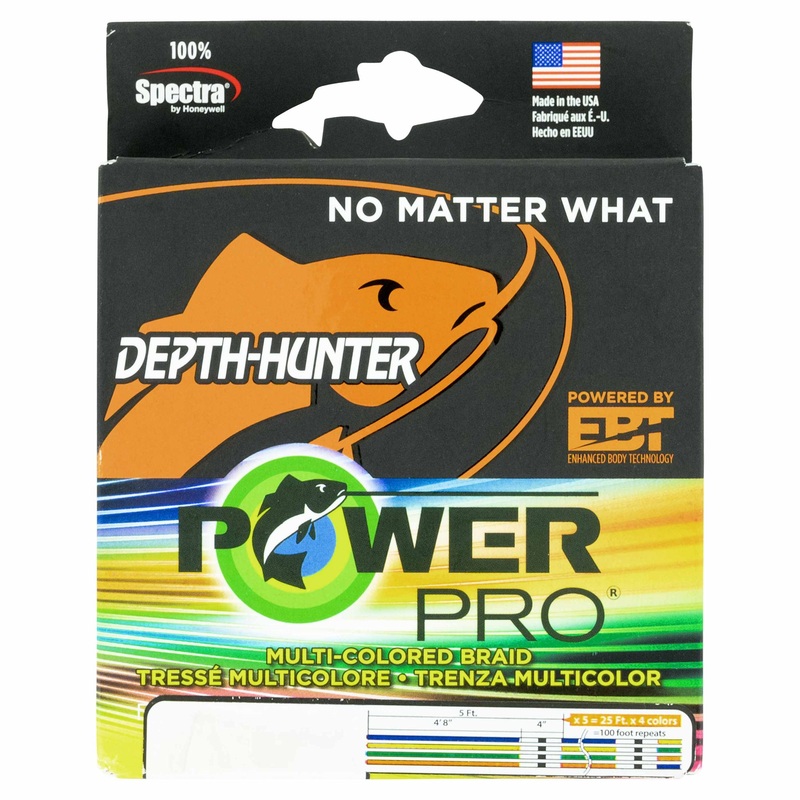 PowerPro Depth-Hunter Multi Colored Braid – 167yds