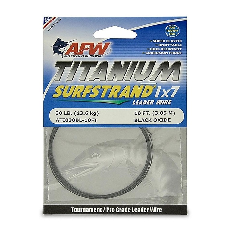 American Fishing Wire 10FT Titanium Surfstrand Bare 1×7 Leader Wire
