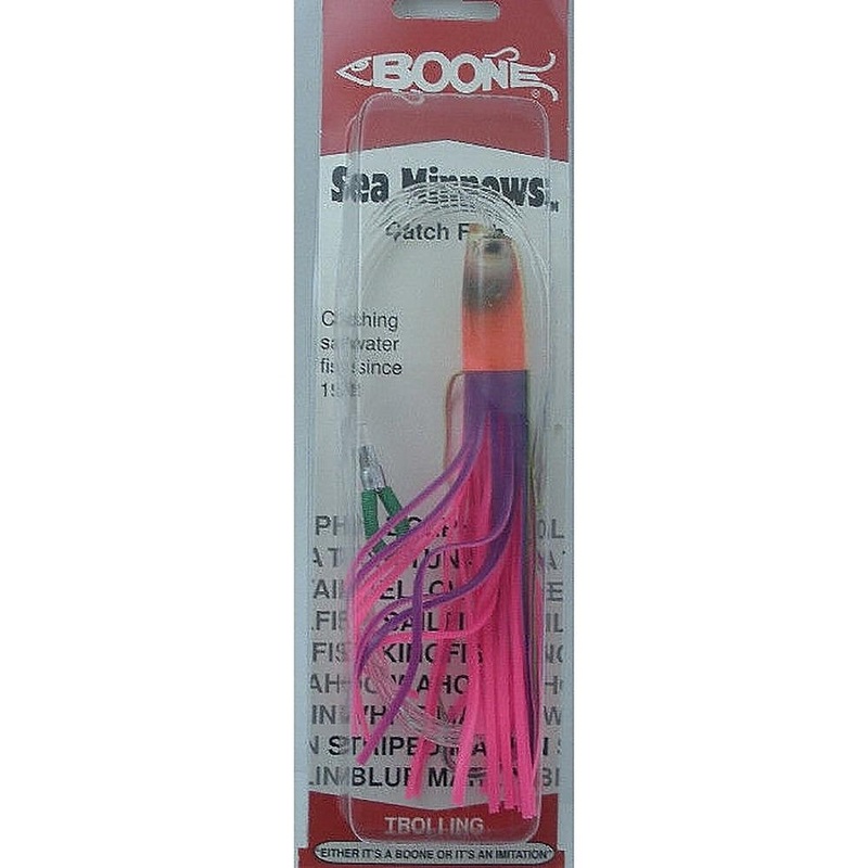 Boone 50699 6″ Rigged Sea Minnow Striker Purple-Pinkbelly
