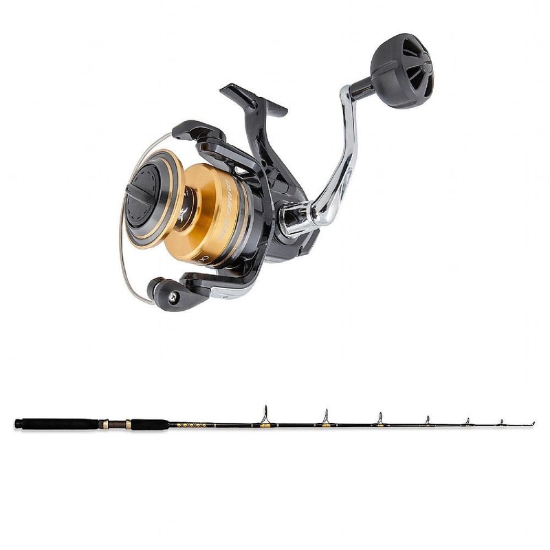 Shimano SOCORRO 8000F SW SPIN BOX with STSP 15-50 7′ CHAOS Gold Combo