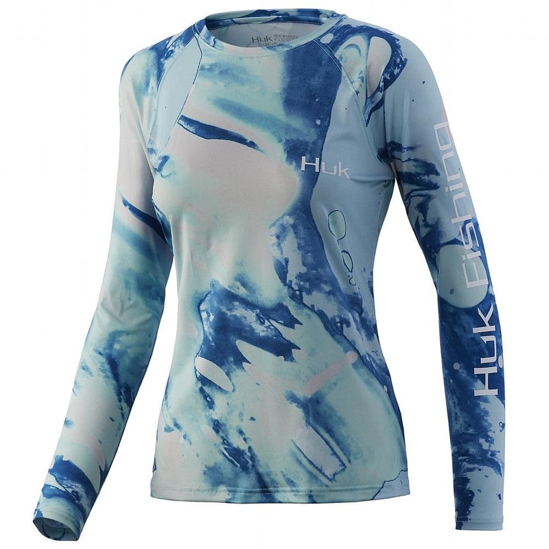 HUK Women’s Tie Dye Lava Long Sleeve Pursuit – Sea Foam