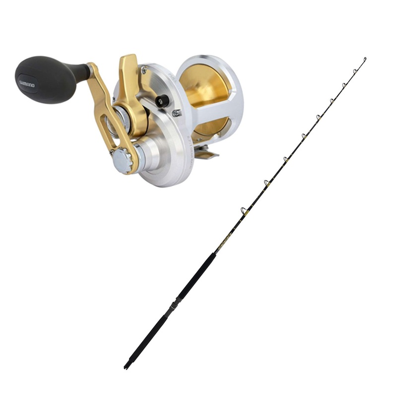 Shimano TALICA 16 LEVER DRAG with KC 15-30 6’6″ Composite CHAOS Gold Combo