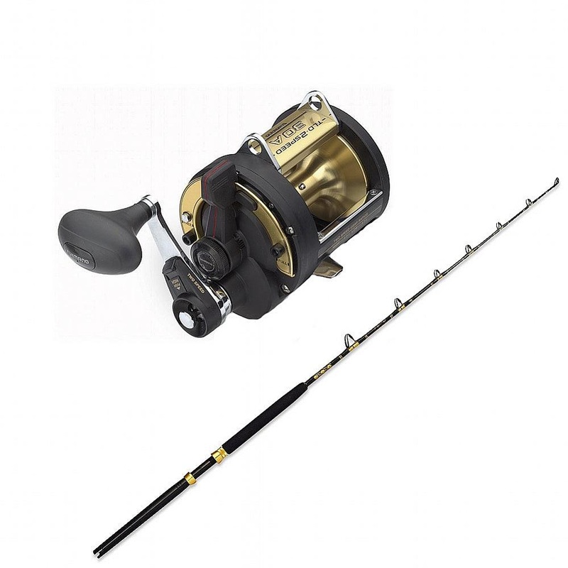 Shimano TLD 30IIA 2SPD with ECL 30-50 6′ CHAOS Gold Combo