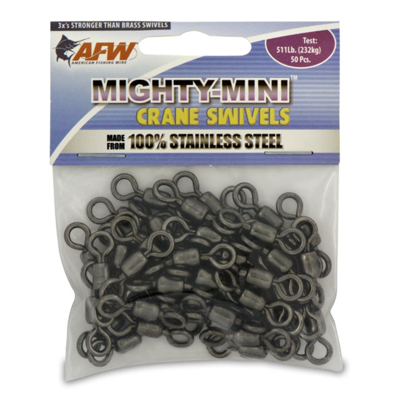 AFW Mighty Mini Stainless Steel Crane Swivels – Gunmetal Black