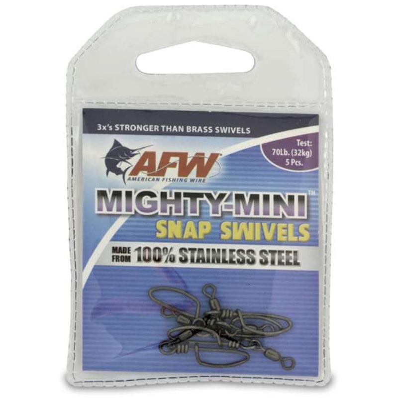 AFW Mighty Mini Stainless Steel Snap Swivels – Gunmetal Black
