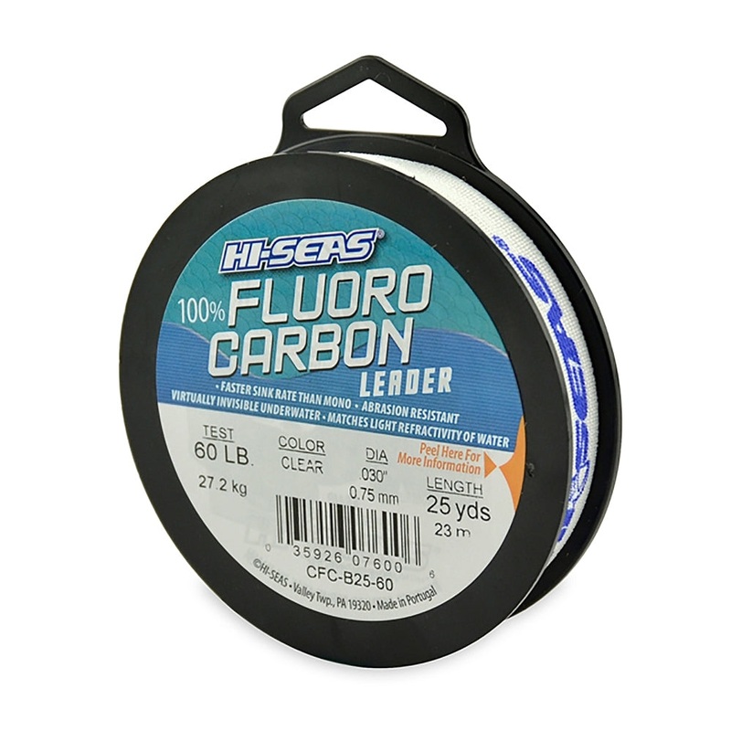 Hi-Seas Fluorocarbon Leader 25yds – Clear