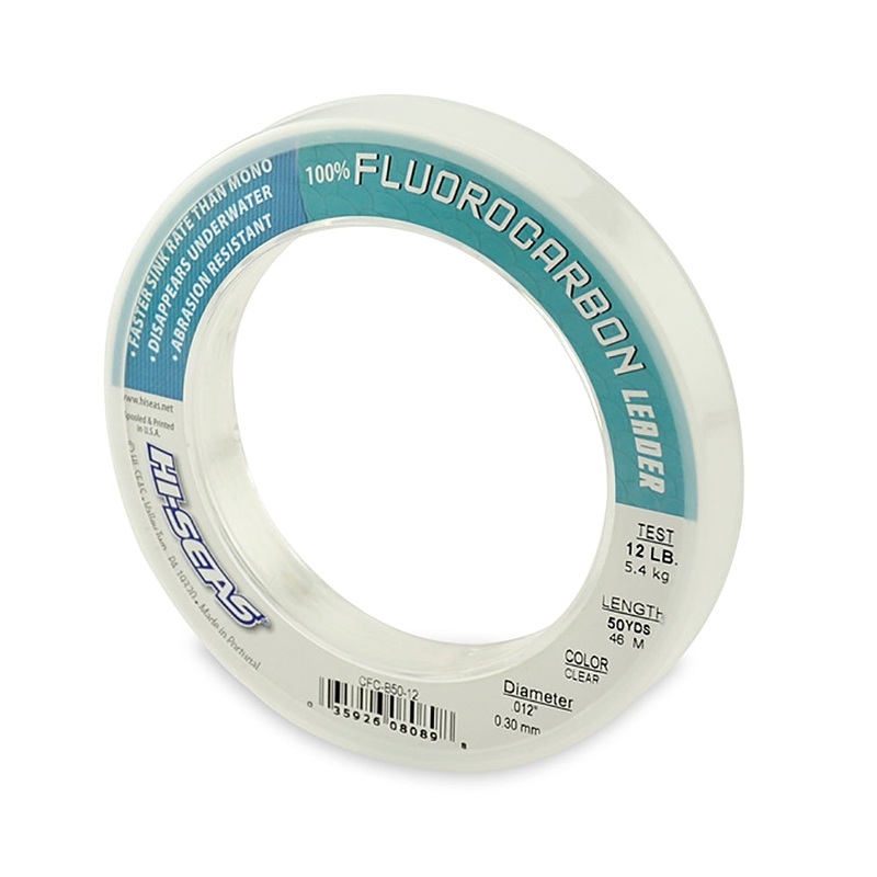 Hi-Seas Fluorocarbon Leader 50yds – Clear