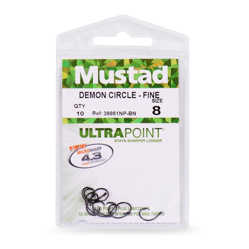 Mustad Demon Perfect Inline Circle 3X Strong Hook – 39951NP