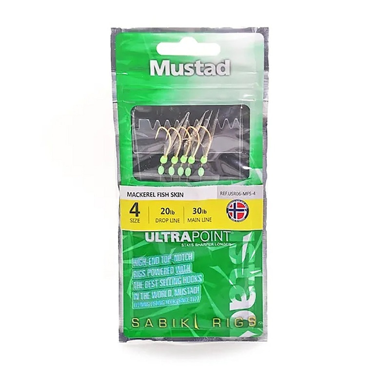 MUSTAD USR05 UP Sabiki Rig – Mackerel Fish Skin