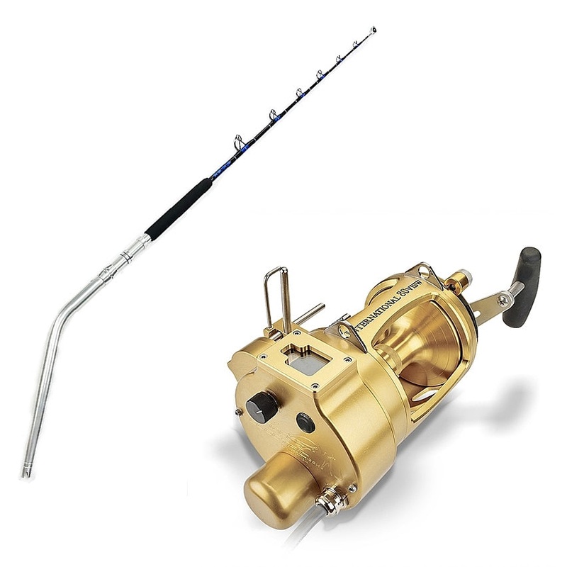 PENN INTL VI Hooker Electric Autostop Gold 80 w/ CHAOS SW Rod & Diamond Braid