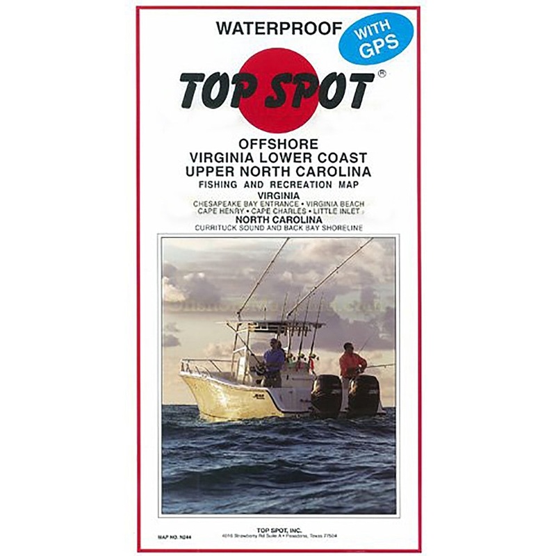 Top Spot Fishing Map N244, Virginia – North Carolina Offshore