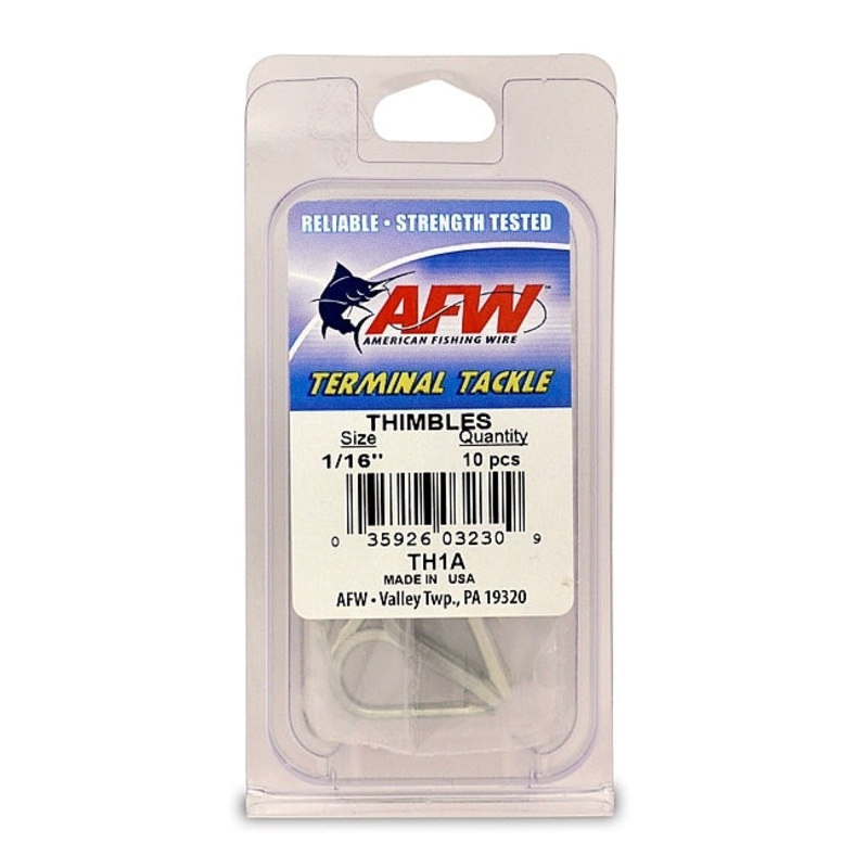 AFW Stainless Steel Thimbles, Teardrop-Shape .063 -10pc