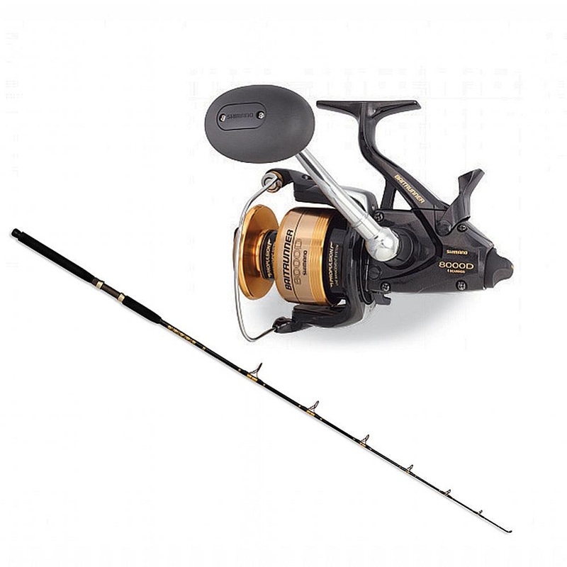Shimano Baitrunner 8000D spinner Reel with SP 15-30 6’6″ CHAOS Gold Combo