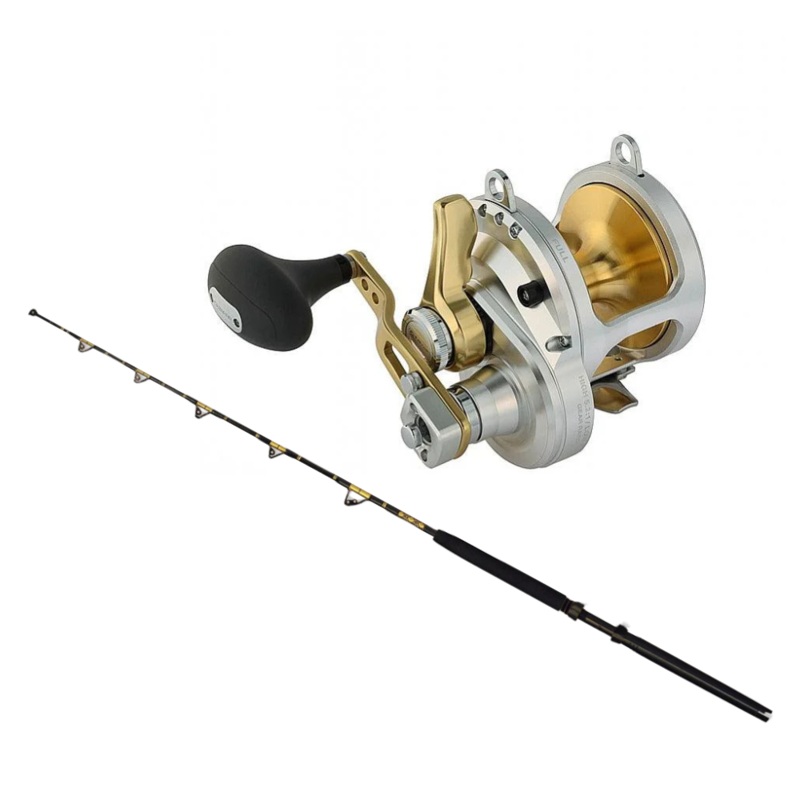 Shimano TALICA 50II LEVER DRAG with STA 50-100 6′ CHAOS Gold