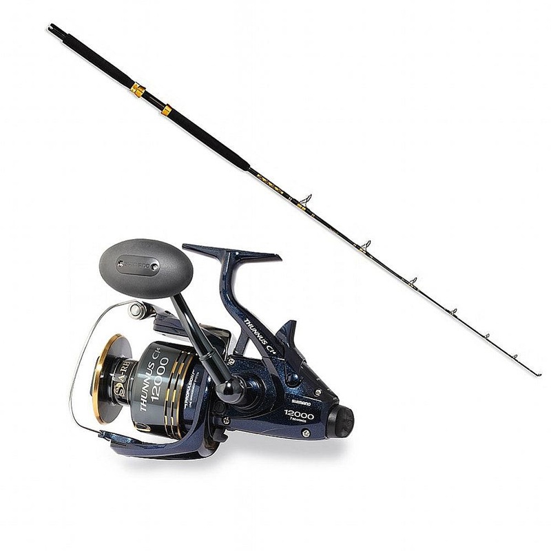 Shimano THUNNUS 12000 CI4 SW SPIN with SPC 15-30 Sic Guides 7′ CHAOS Gold Combo