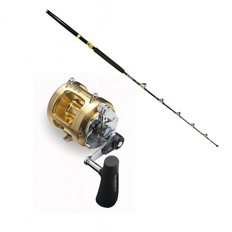 Shimano TIAGRA 30WLRSA TROLLING 2 SPD with STA 30-50 6′ CHAOS Gold Combo