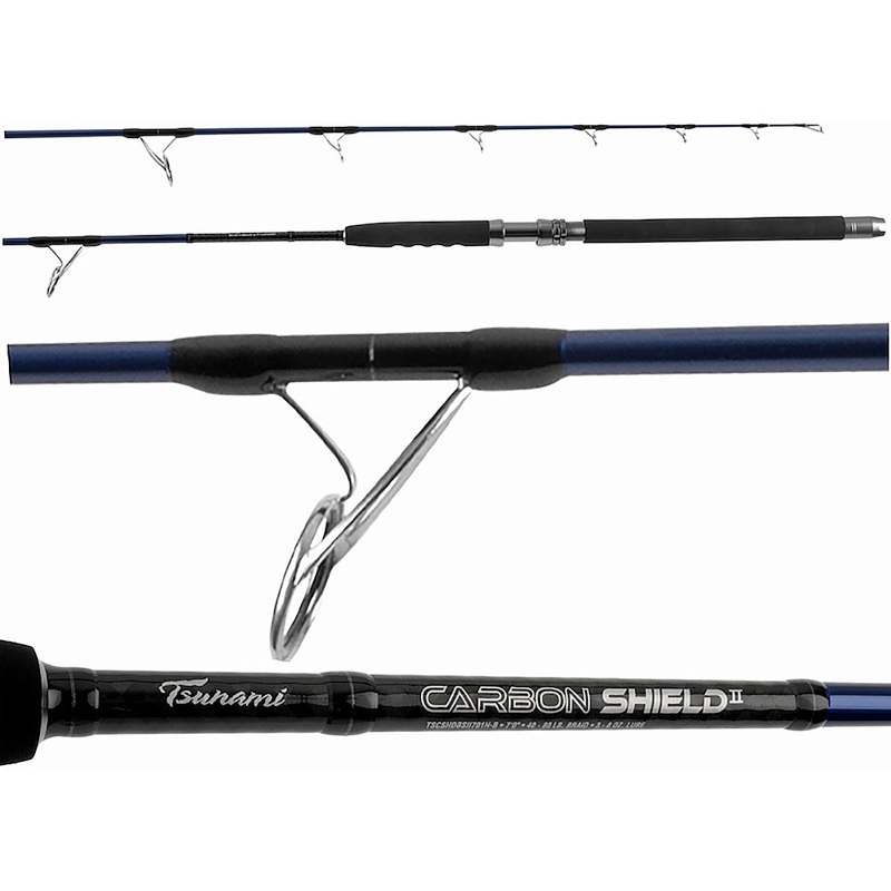 Tsunami Carbon Shield II Boat Spin Rod SII701H – Blue