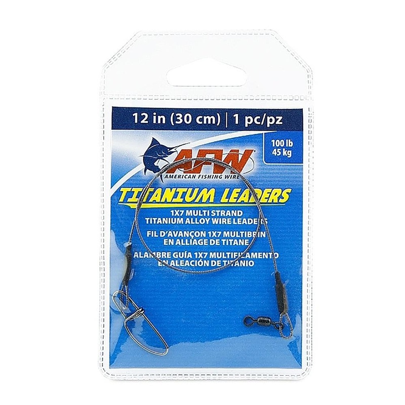 American Fishing Wire Titanium Leader Multi Black 12″