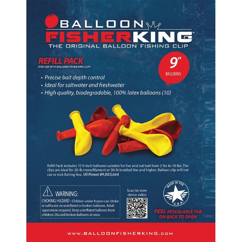 Balloon Fisher King 9″ 2PK