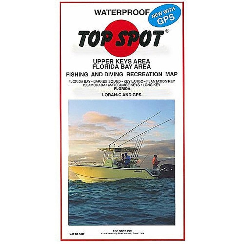 Top Spot Fishing Map N207, Florida Bay – Upper Keys Area