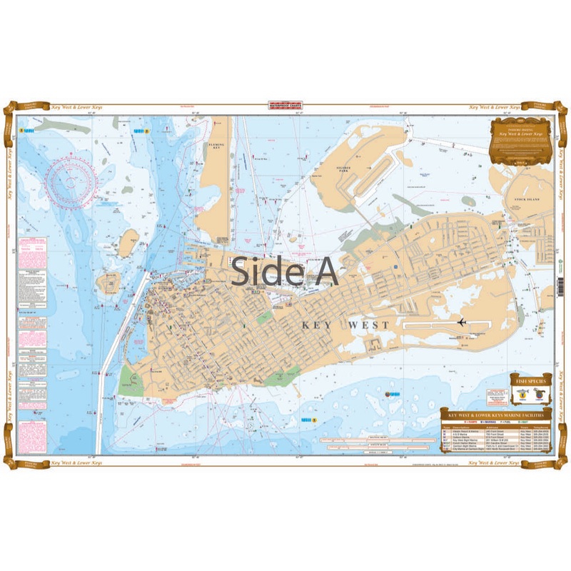Waterproof Charts 110F Key West & Lower Keys – Lobster, Fish & Dive