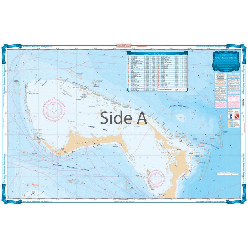 Waterproof Charts 120F Northern Bahamas Bathymetric Fishing