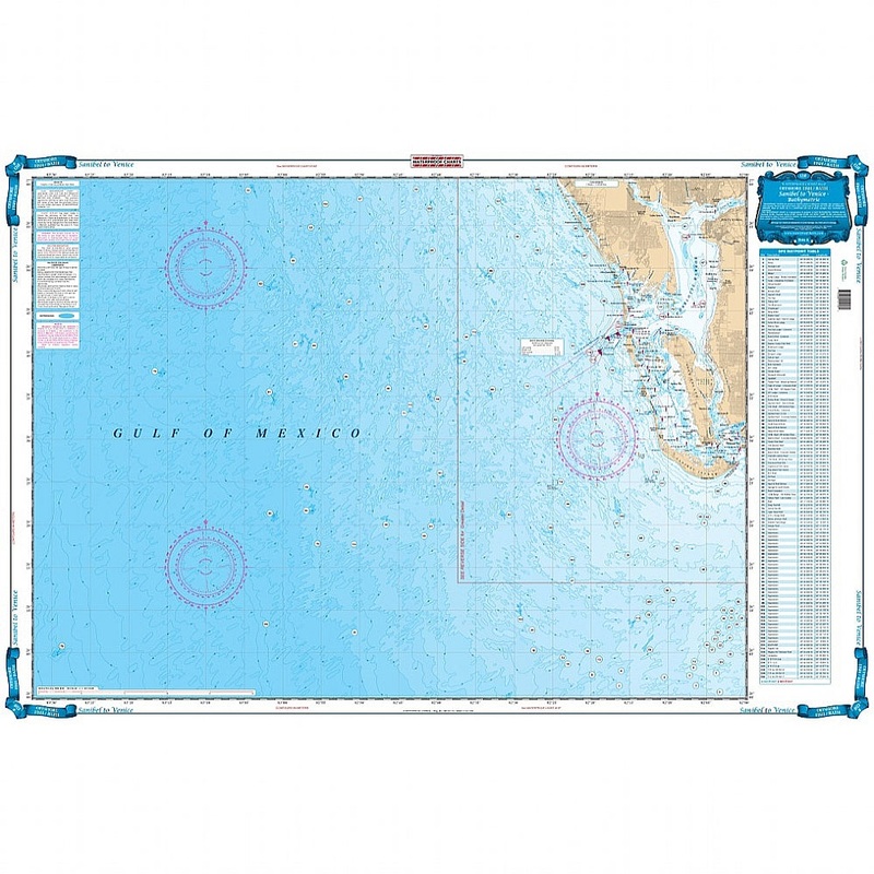Waterproof Charts 121F Sanibel to Venice – GPS-Bathymetric Fishing
