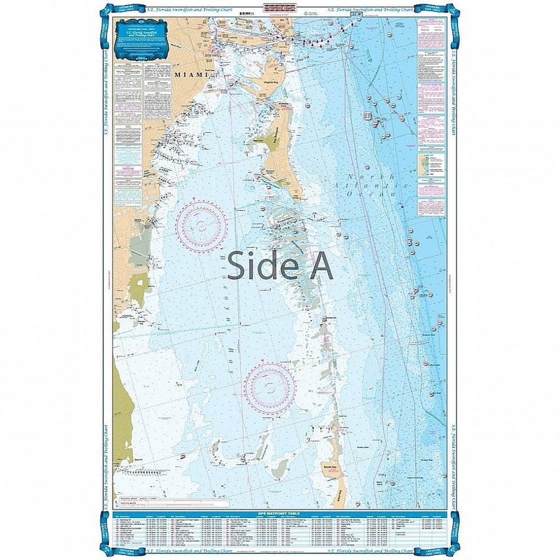 Waterproof Charts 123F SE Florida – Swordfish & Trolling Fishing