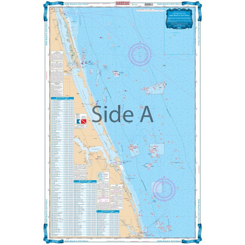 Waterproof Charts 127F Palm Beach to Fort Pierce Fishing Offshore