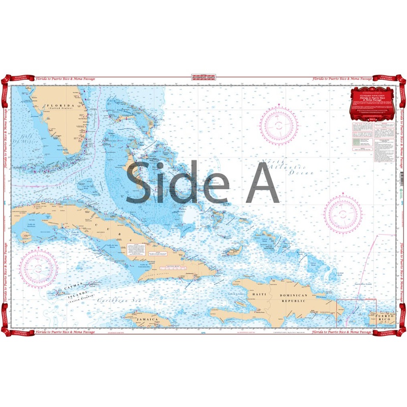 Waterproof Charts 16 Florida to Puerto Rico & Mona Passage Standard