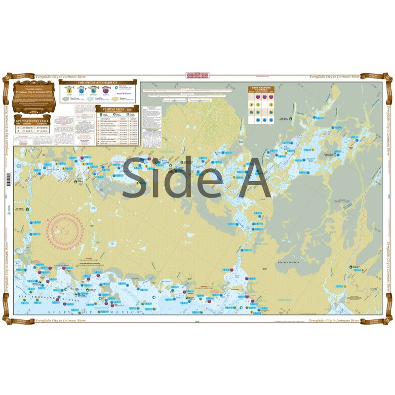 Waterproof Charts 39F Everglades City to Lostmans River Fishing
