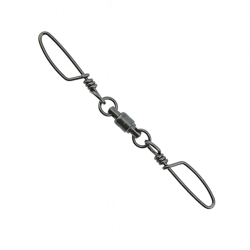 AFW Stainless Steel Ball Bearing Brass Dual Snap Swivels – Black
