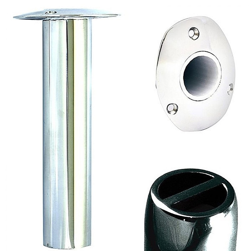 Tigress 0 316 Stainless Steel 9″x2″ Oval Head Gunnel Rod Holders