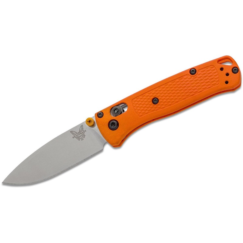 Benchmade 533 Mini Bugout AXIS Folding Knife – Orange Grivory Handles