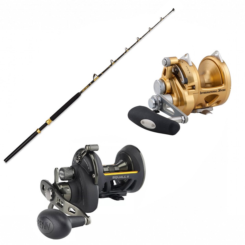 CHAOS ECA 30-50 6′ Slick Butt Gold with Penn Intl 20VISX Gold and Penn Squall II Star Drag 30 Combo