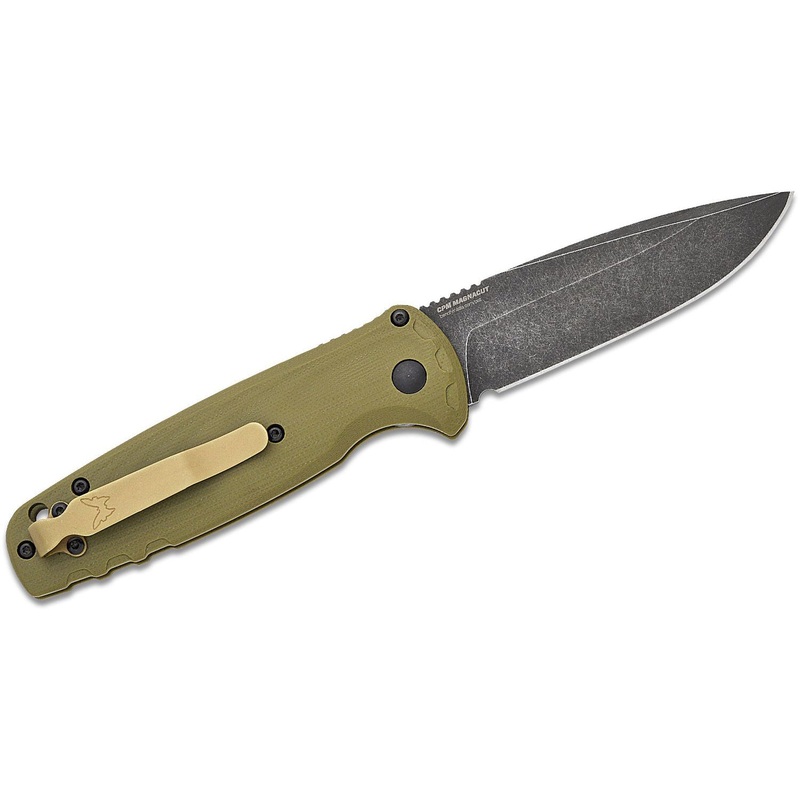 Benchmade 4300BK-02 CLA AUTO 3.4″ Folding Knife – OD Green G10 Handles