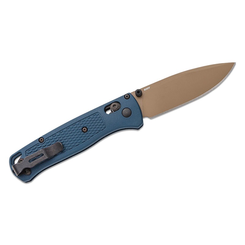 Benchmade 535FE-05 Bugout AXIS3.24″ Folding Knife – Crater Blue Grivory Handles