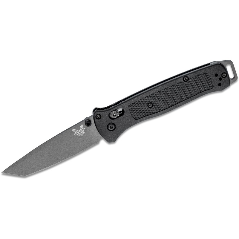 Benchmade 537GY Bailout AXIS 3.38″ Folding Knife CPM-3V Gray Cerakote Plain Tanto Blade, Black Grivory Handles
