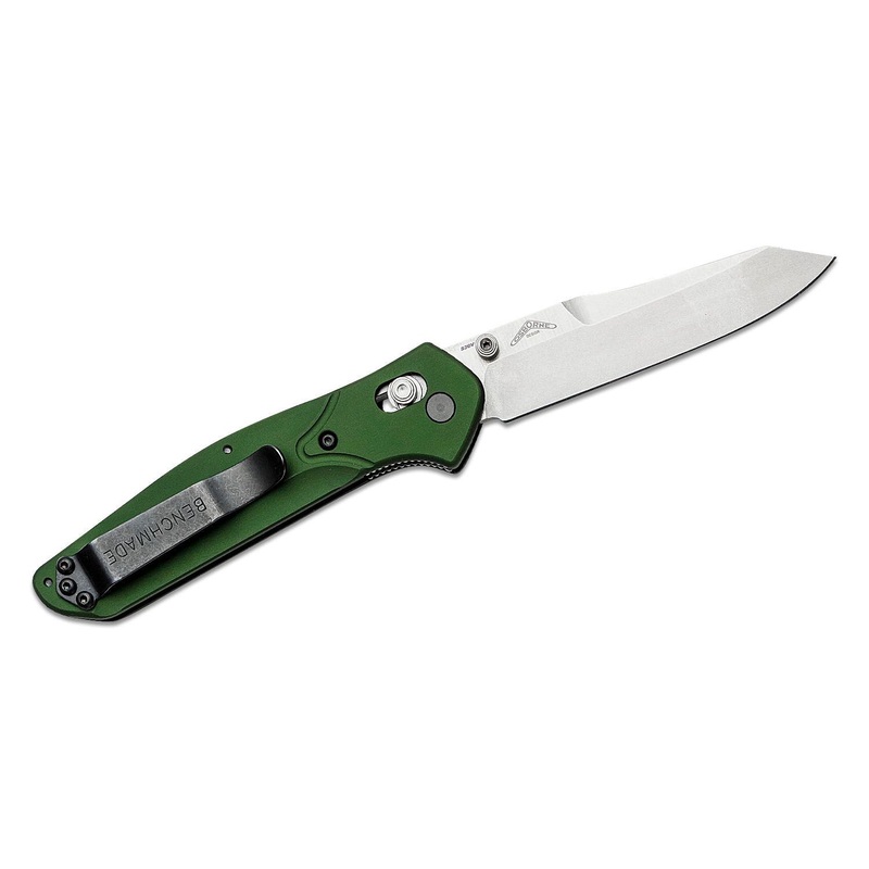 Benchmade 940 Osborne 3.4″ Folding Knife – Green Aluminum Handles