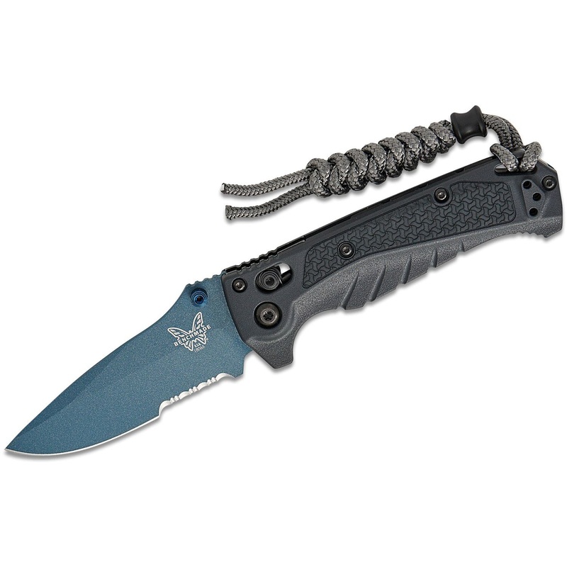 Benchmade Water Mini Adira 3.21″ Folding Knife – Tempest Gray Grivory Handles, Reversible Deep Carry Clip