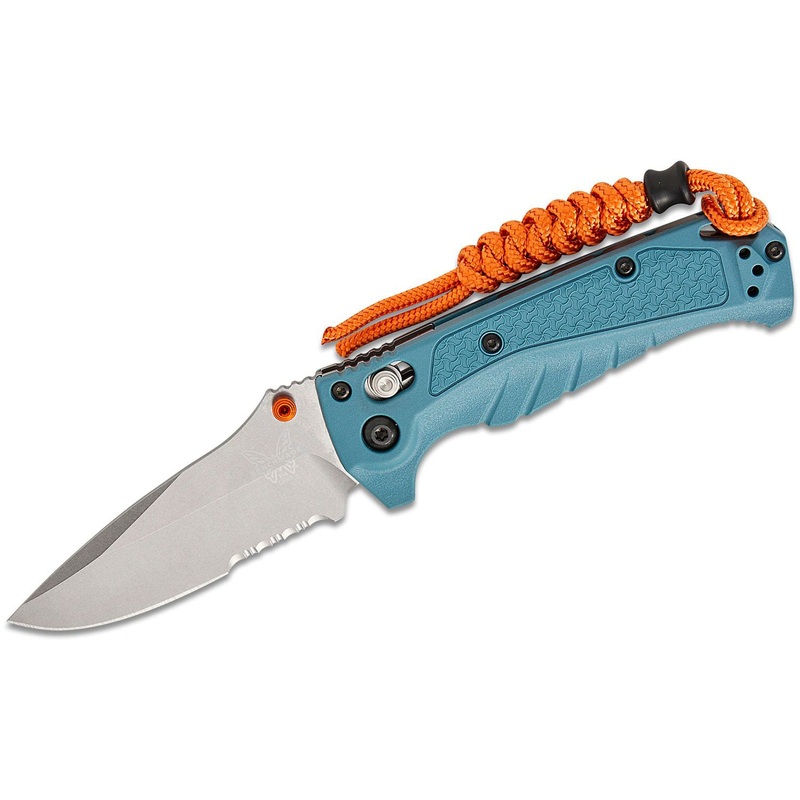 Benchmade Water Mini Adira AXIS 3.21″ Folding Knife – Depth Blue Grivory Handles
