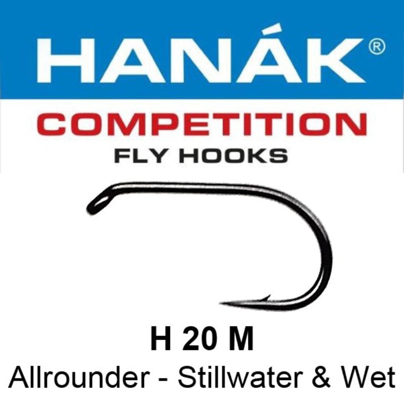 Hanak Barbed Allrounder Stillwater & Wet Fly Hooks H 20 M