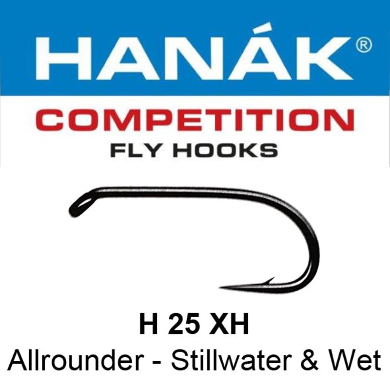Hanak Barbed Allrounder Stillwater & Wet Fly Hooks H 25 XH