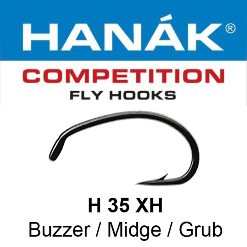 Hanak Barbed Curved Fly Hooks H 35 XH