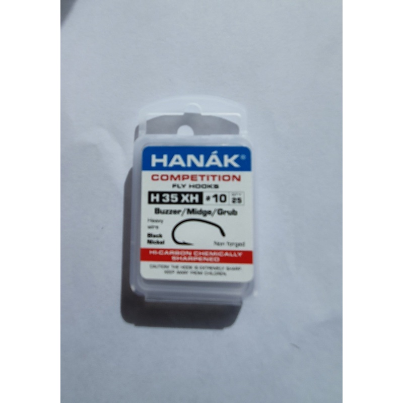 Hanak Barbed Extra Strong Grub Fly Hooks H35 XH