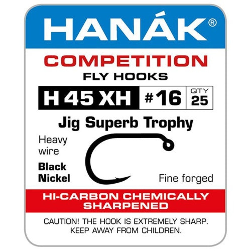 Hanak Barbed Jig Superb Trophy Fly Hooks H 45 XH