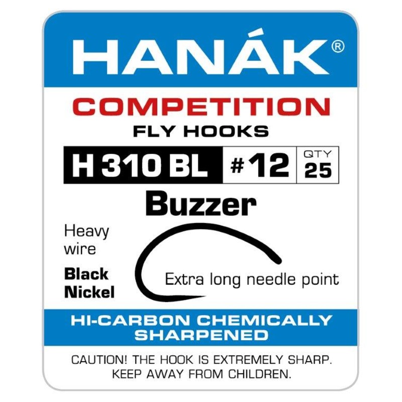 Hanak Barbless Buzzer Fly Hooks H 310 BL